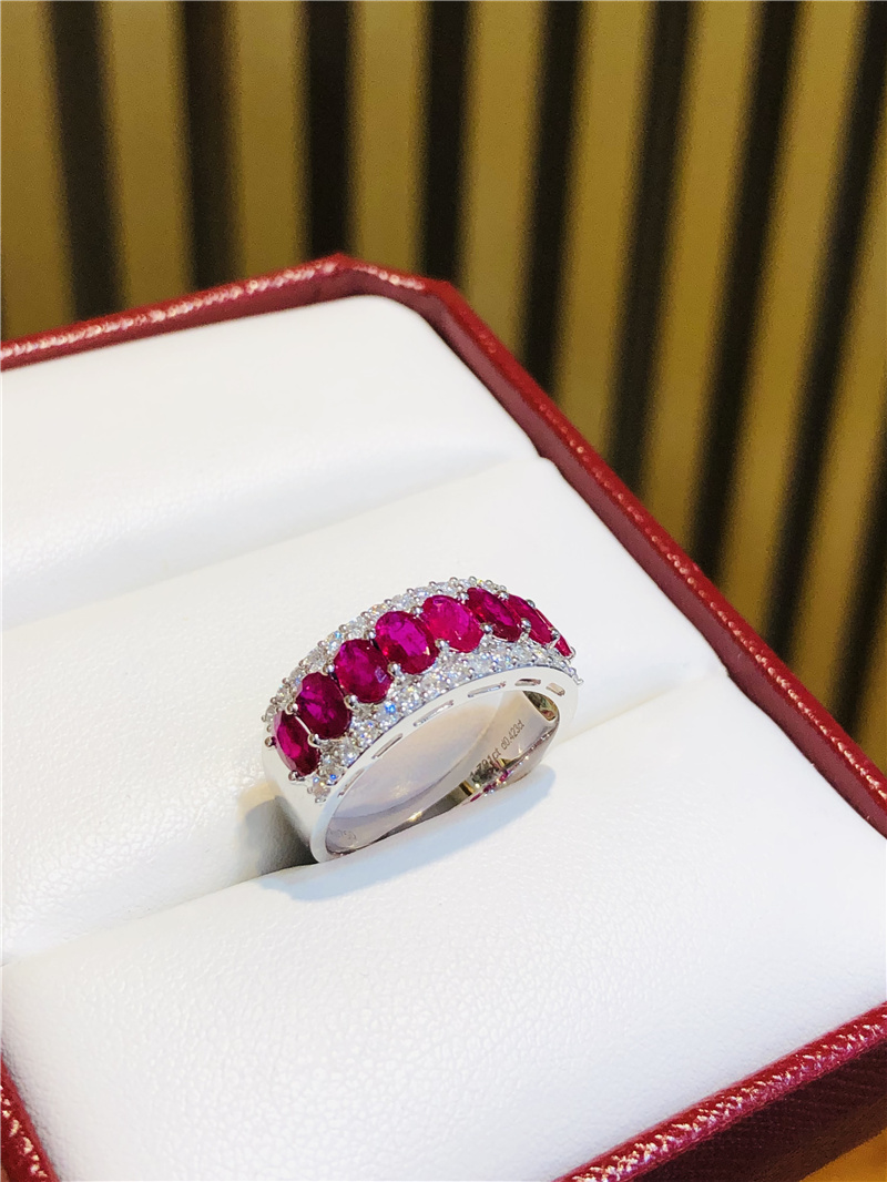 缅甸红宝石排戒(视频)