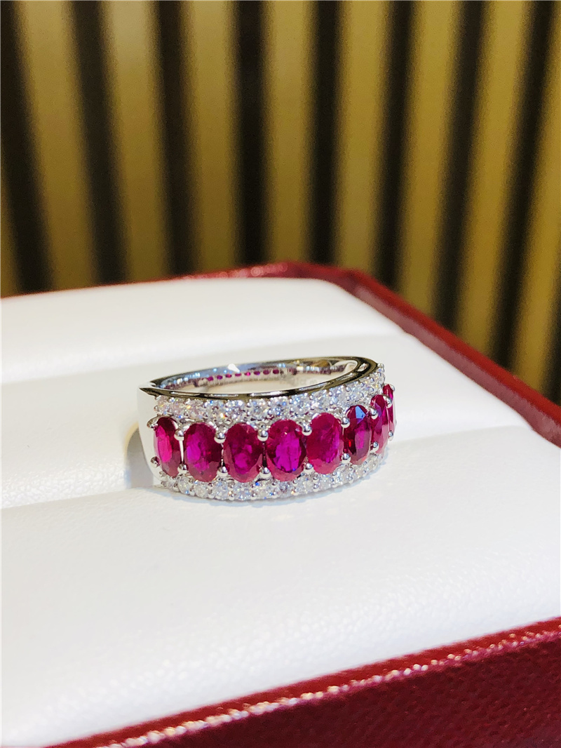 缅甸红宝石排戒(视频)